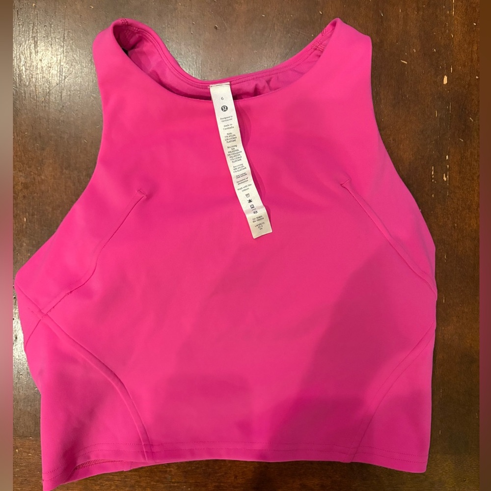lululemon athletic pink top with padding